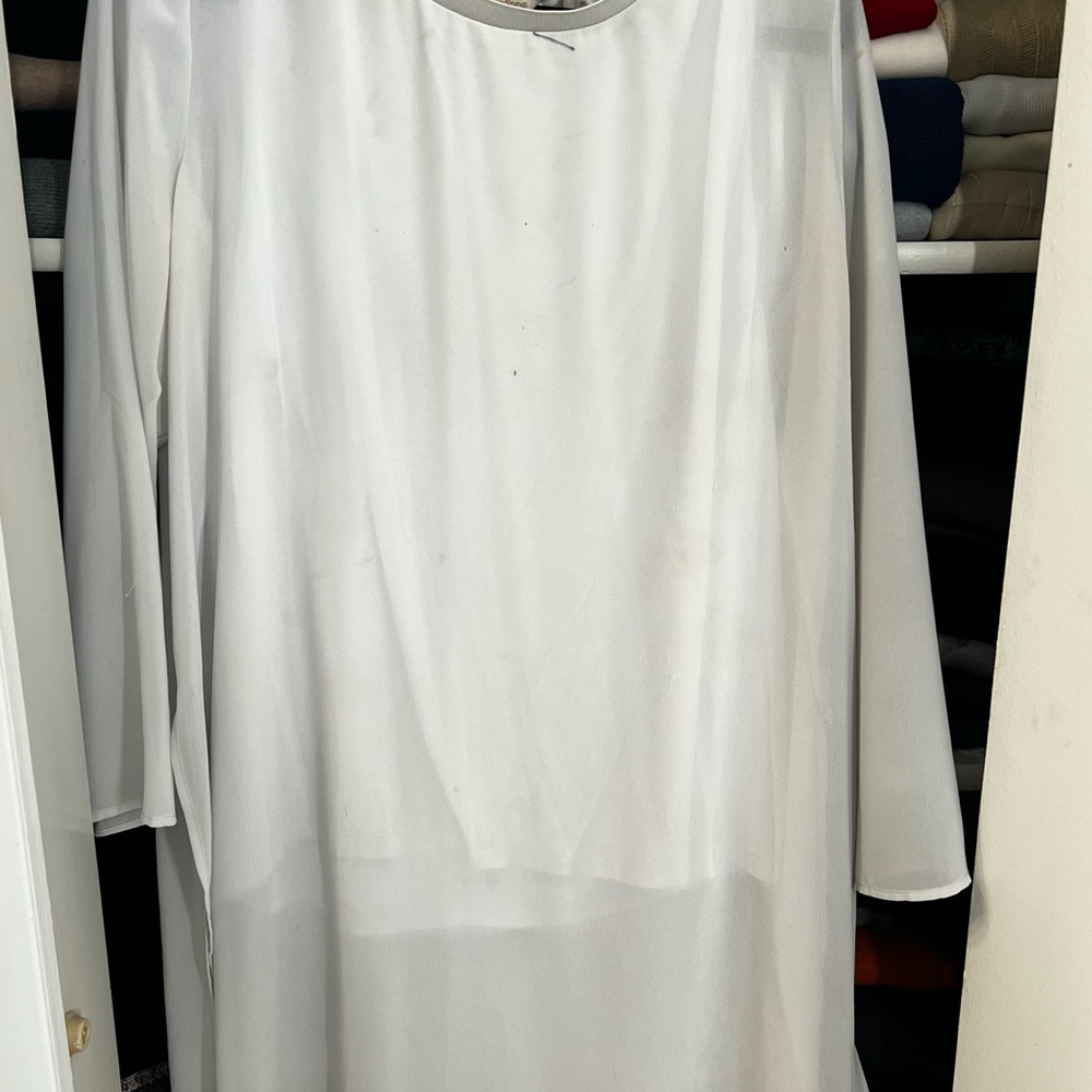 Elegant White Long Sleeve Blouse